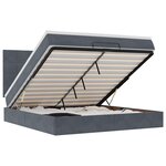 VidaXL Cadre de lit ottoman avec matelas gris foncé 160x200cm velours