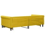 vidaXL Lit de jour avec lit gigogne jaune 100x200 cm velours