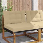 vidaXL Coussin de canapé d'extérieur 2 Pièces Beige Polyester