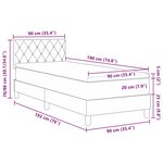 Lit Box Spring vidaXL avec Matelas Velours Gris Clair Simple
