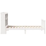 vidaXL Lit bibliothèque sans matelas blanc 90x190cm bois de pin massif