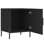 vidaXL Tables de chevet 2 Pièces noir 40x40x50 cm bois d’ingénierie