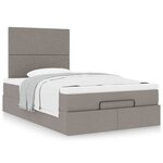 vidaXL Cadre de lit ottoman avec matelas taupe 120x200 cm tissu