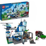 Lego 60316 city le commissariat de police jouets voiture camion de poubelle et hélicoptere enfants +6 ans set aventures