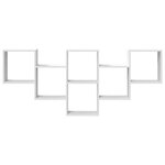 vidaXL Étagère murale blanc 159x18x66 cm bois d'ingénierie