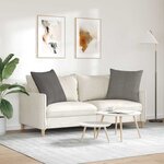 vidaXL Coussins de canapé 2 Pièces Gris clair 80 x 80 cm