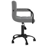 vidaXL Chaise pivotante de bureau Gris foncé Velours