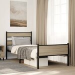 vidaXL Cadre de lit sans matelas chêne sonoma 90x190 cm