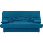 Banquette clic clac 3 places - Tissu bleu canard -  Style Contemporain - L 190 x P92 cm - DREAM