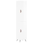 vidaXL Buffet haut Blanc brillant 34 5x34x180 cm Bois d'ingénierie
