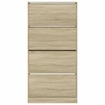 vidaXL Armoire à chaussures 4 tiroirs rabattables chêne sonoma