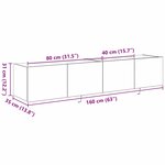 vidaXL Meuble TV mural Bois ancien 80 x 35 x 31 cm Bois d'ingénierie