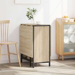 vidaXL Table à dîner 144 x 60 x 75 cm Bois d'ingénierie Chêne Sonoma