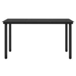 vidaXL Ensemble à manger de jardin avec coussins 5 Pièces Noir