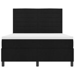 vidaXL Lit à ressorts avec matelas & LED noire 160x200 cm en tissu