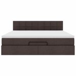 VidaXL Cadre de lit ottoman avec matelas marron foncé 160x200 cm tissu