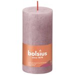 Bolsius Bougies pilier rustiques Shine 8 Pièces 100x50 mm Rose cendre