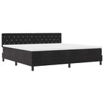 vidaXL Lit à ressorts avec matelas Noir 200 x 200 cm tissu