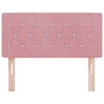 vidaXL Tête de Lit LED avec des lumières à LED Rose 100 cm Velours