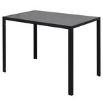 vidaXL Ensemble de table à manger cinq pièces noir et blanc