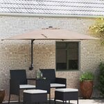 vidaXL Parasol de Jardin Mural Taupe 247 cm