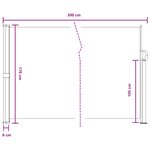 vidaXL Store latéral rétractable Gris 300 x 170 cm Polyester