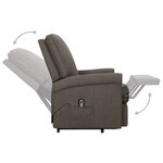 Vidaxl fauteuil inclinable marron tissu