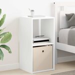 vidaXL Table de chevet Blanc 35 x 32 x 68 5 cm Bois d'ingénierie