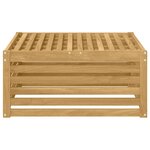 vidaXL Pouf d'Extérieur Bois d'Acacia Massif Blanc 79 x 79 x 37 cm