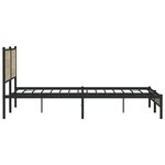 vidaXL Cadre de lit en métal sans matelas chêne sonoma 193x203 cm