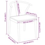 vidaXL Chaise de salle à manger 2 Pièces Blanc et Naturel