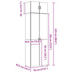 vidaXL Armoire de rangement chêne sonoma 70x42 5x225 cm