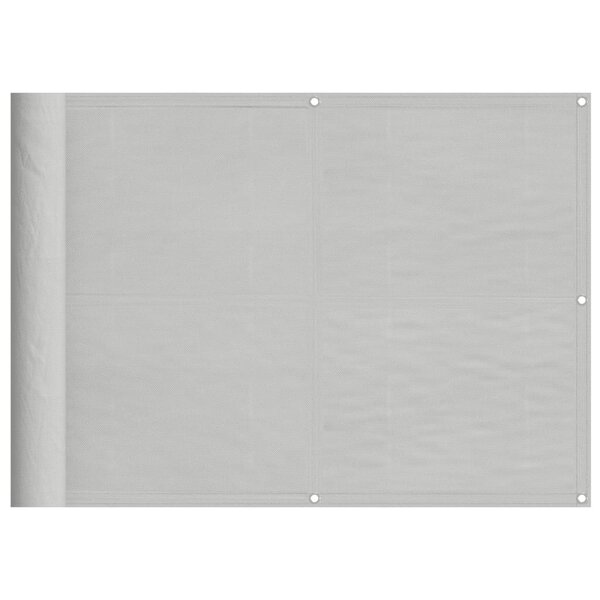vidaXL Écran de balcon gris clair 75x500 cm 100  polyester oxford