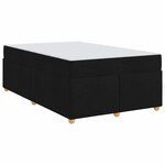 vidaXL Cadre de lit avec matelas avec matelas Noir 120 x 200 cm tissu