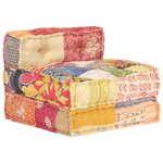 vidaXL Pouf modulaire Patchwork Tissu