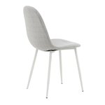 Venture Home Chaises à manger lot de 2 Polar polyester gris/blanc