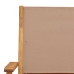 vidaXL Chaises de jardin pliantes lot de 4 taupe tissu et bois massif
