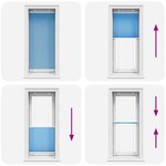 vidaXL Store plissé bleu 65x100 cm largeur du tissu 64 4 cm polyester