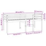 vidaXL Lit haut sans matelas cire marron 90x200 cm bois massif