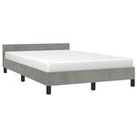 vidaXL Cadre de lit sans matelas gris clair 120x200 cm velours