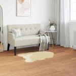 vidaXL Tapis en fausse Tafalla Crème 80 x 120 cm Polyester
