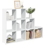 vidaXL Étagère séparatrice de pièce à 3 niveaux blanc 137 5x29x103 5cm
