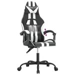 vidaXL Chaise de jeu Noir et blanc Similicuir