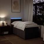 vidaXL Sommier à lattes de lit avec matelas Marron foncé 80x200 cm