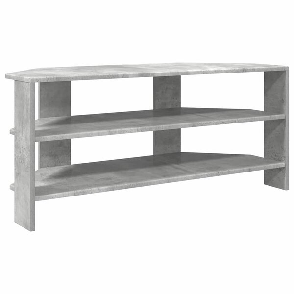 vidaXL MeubleTVd'Angle Gris béton 102x40 5x45cm Bois d'ingénierie