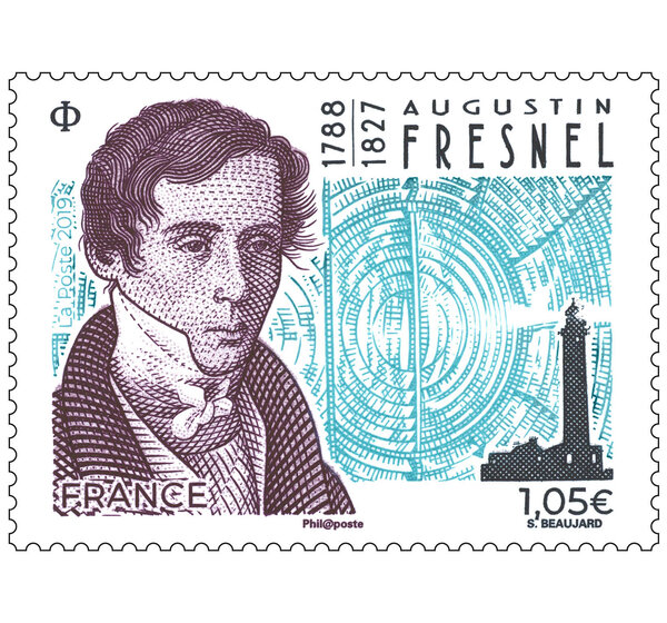 Timbre - Augustin Fresnel - Lettre Prioritaire