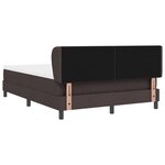 Lit coffre avec matelas vidaXL Marron foncé 160x200 cm en tissu