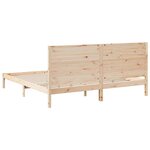 vidaXL Cadre de lit extra long sans matelas 180x210 cm bois massif