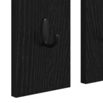 vidaXL Porte-manteau mural avec étagère Chêne noir 84 x 10 x 80 cm