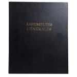 Reliure Registre Économique 32x26cm 4 Anneaux - Assemblées Générales - Noir - X 6 - Exacompta